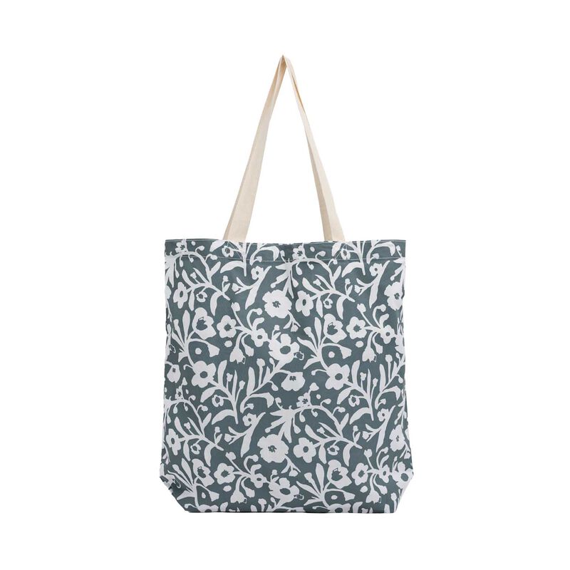 Seasalt Cornwall Foldaway Canvas Shopper - Blotted Anemone Lichen image number 0